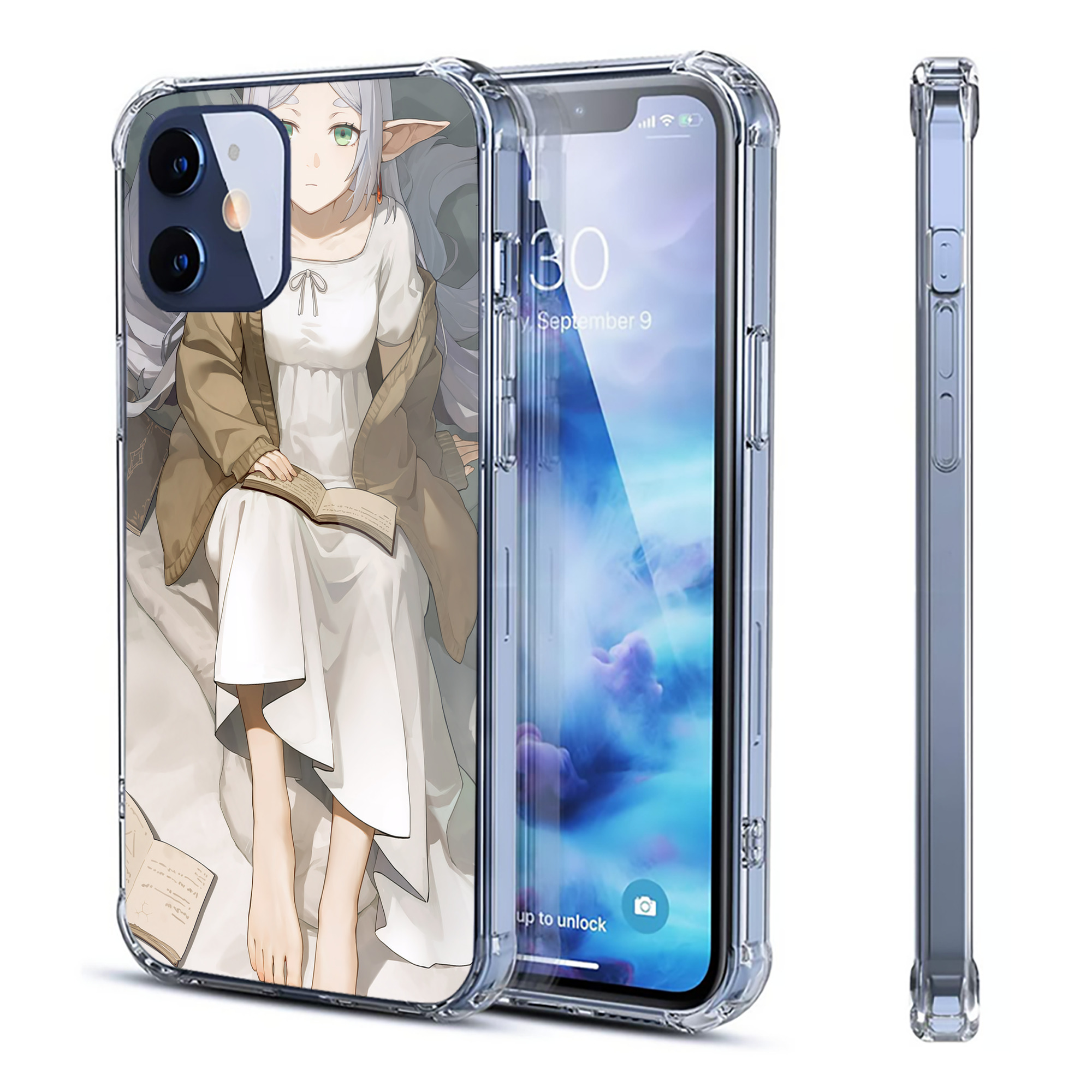 （画像用） 葬送のフリーレン Frieren 【iPhone 12シリーズ対応】透明スマホケース（クリアソフトケース）